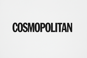 fait moi le logo cosmopolitan en noir et blanc
